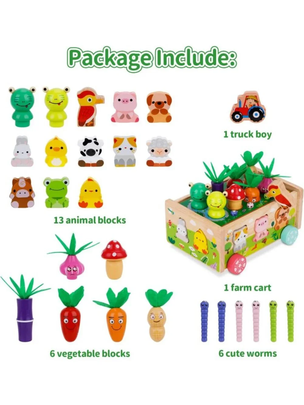 Montessori Wooden Shape Sorting Toys for Toddlers 1-3 Years - Educational Fine